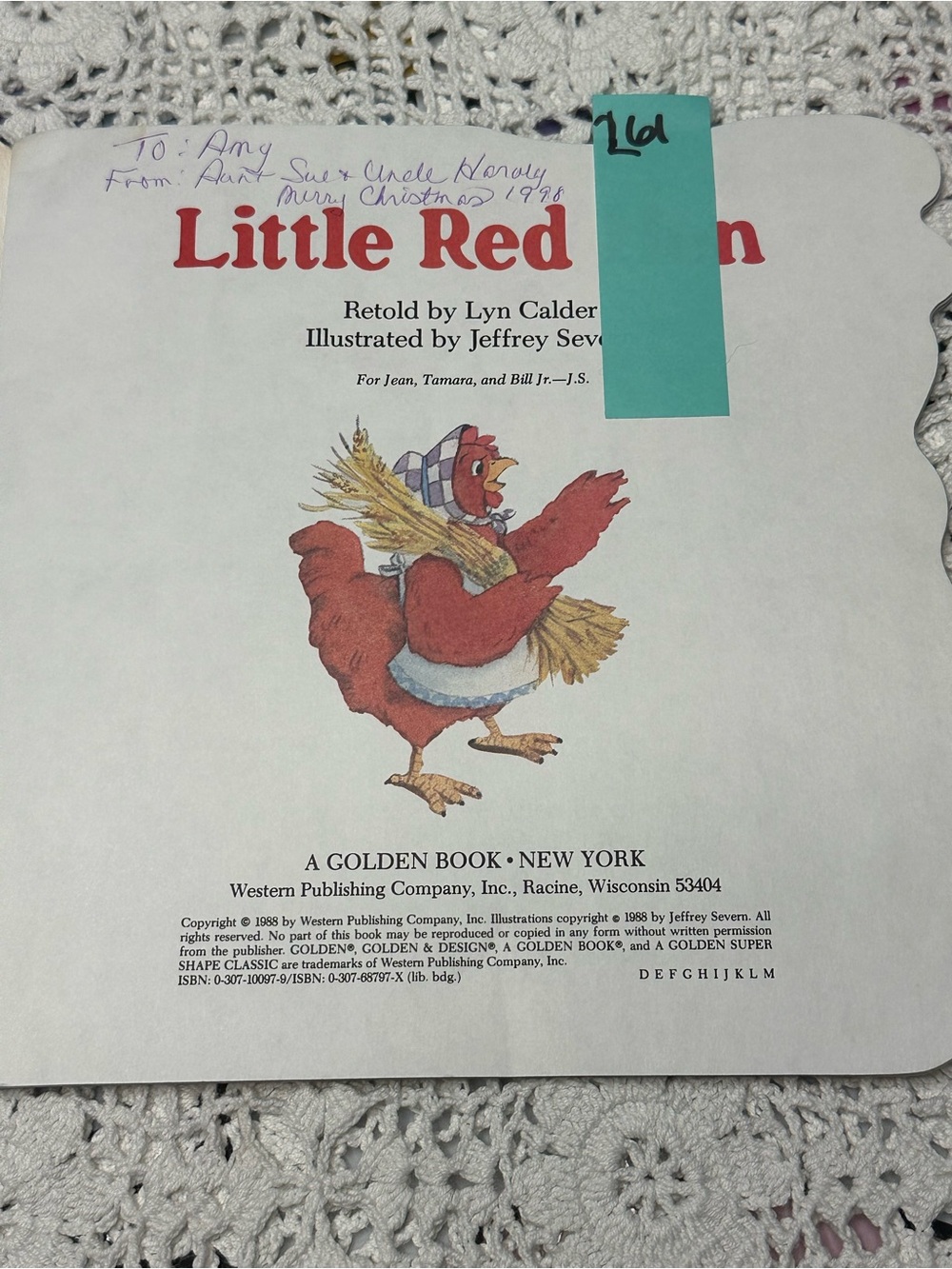 Vintage 1988 Little Red Hen Golden Super Shape Classic Book Lyn Calder - Picture 2 of 4